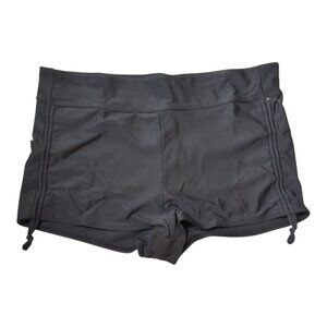 Coolibar Bayshore Ruched Swim Shorts NWT Womens XL Beach Vacation UPF 50+ Black